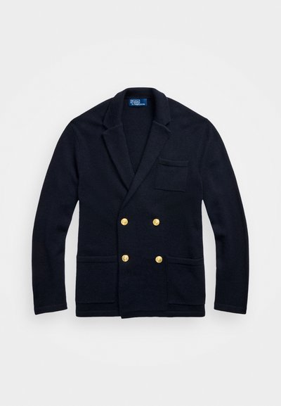 Polo Ralph Lauren CASHMERE BLAZER CARDIGAN UNISEX - Vest - aviator navy