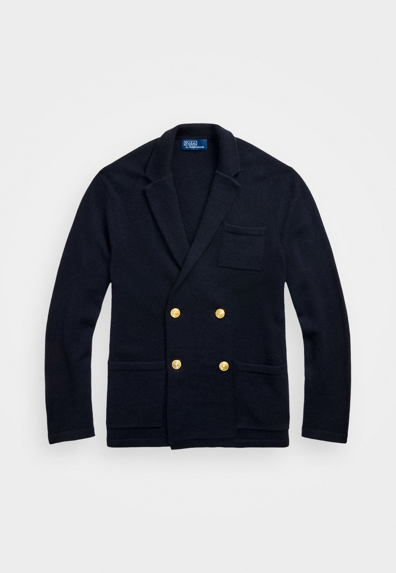 Polo Ralph Lauren CASHMERE BLAZER CARDIGAN UNISEX - Cardigan - aviator navy