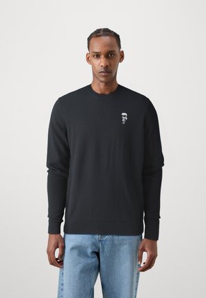 KARL LAGERFELD CREW NECK - Πουλόβερ - black