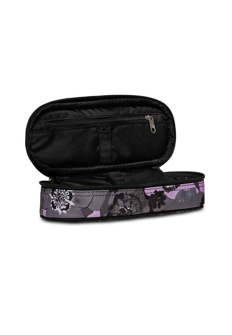 Portapenne Scuola Round Plus - Bustina Con Tasca E Elastici, Nero E Viola - Foto 3