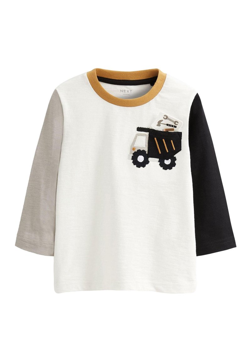 Next POCKET - Top s dlhým rukávom - black white truck