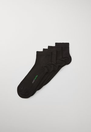 QUARTER UNISEX 4 PACK - Chaussettes - black
