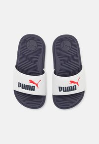 Puma COOL CAT 2.0 UNISEX - Strandpapucsok és -szandálok - white/navy/for all time red