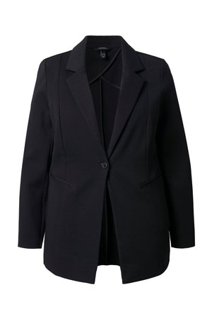 Ulla Popken A-LINIE REVERSKRAGEN STRETCHKOMFORT  - Blazer - black