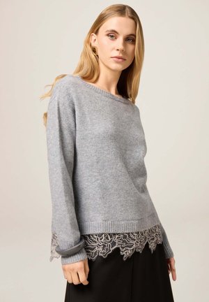GIROCOLLO CON BORDO - Jersey de punto - grigio