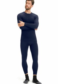 Marine thermisch langemouwtop en legging, slim fit ontwerp, zachte textuur, minimale branding, met ribbelmanchetten en enkel.details.