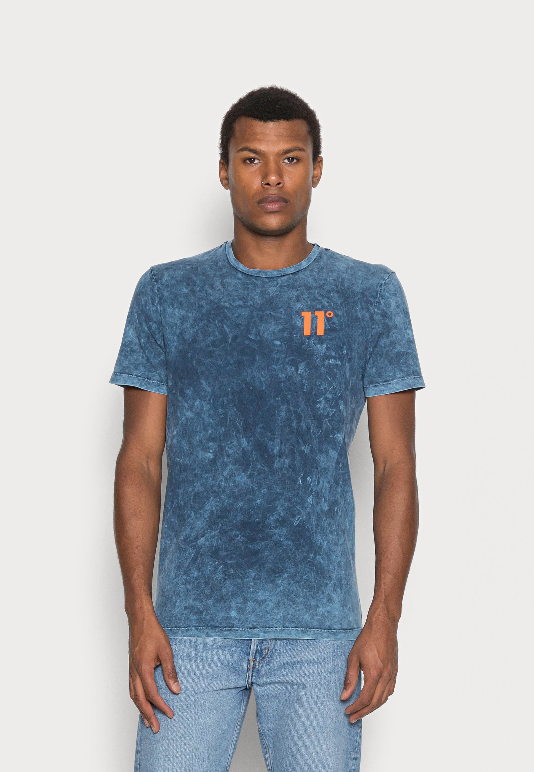 11 DEGREES Print T-shirt - navy/dark 