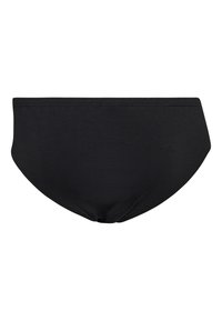 Sort bomuldsunderbukser med en glat tekstur, mellem høj livhøjde og sømløse kanter. Klassisk design uden mønstre eller synligt hardware.