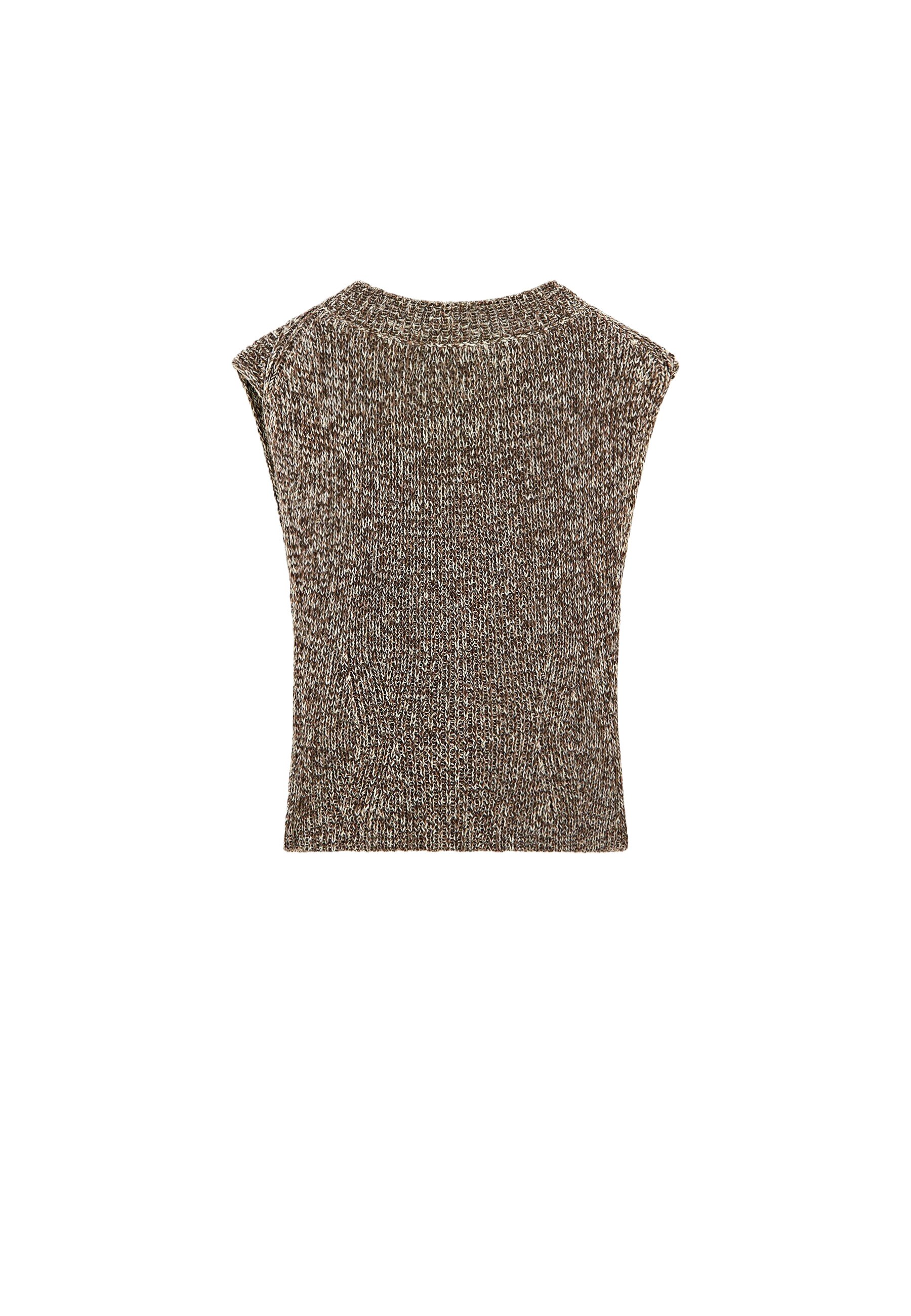 Massimo Dutti PLEATED WITH FLECKED DETAIL - T-Shirt print