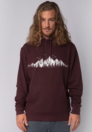 MOUNTAINS - Kapuzenpullover - red brown