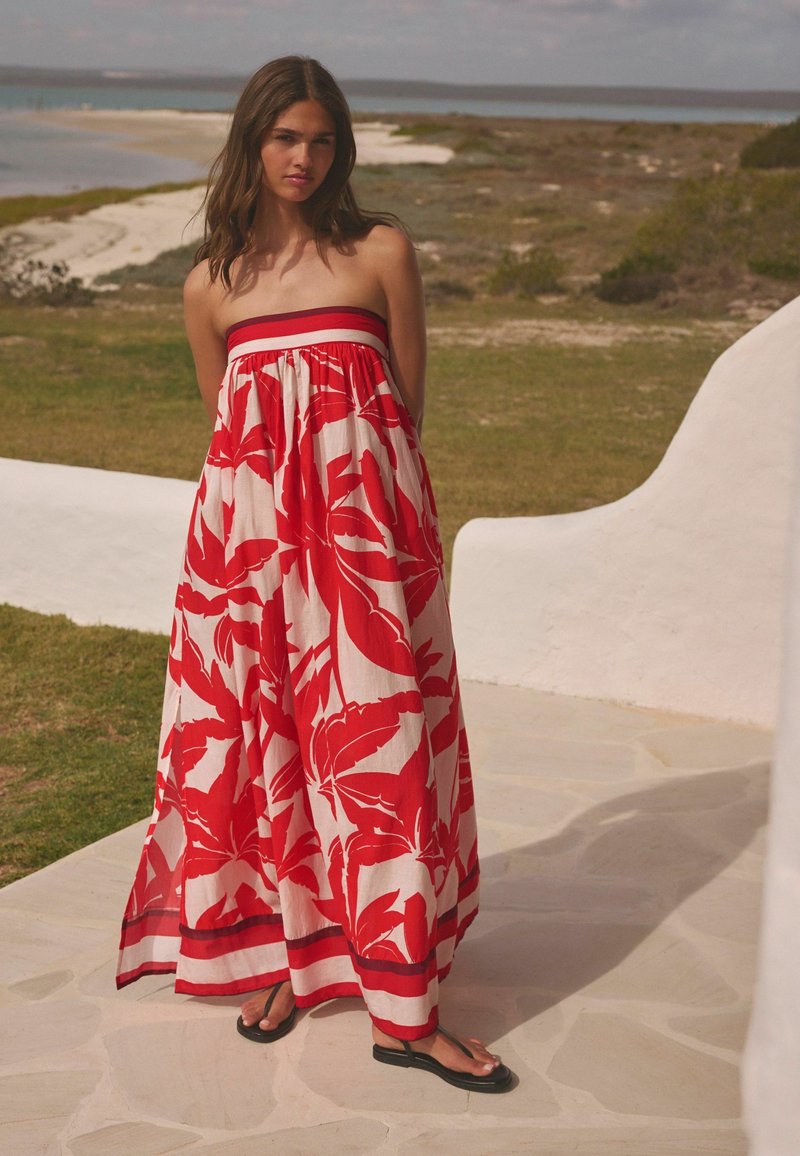Next BANDEAU - REGULAR FIT - Maxi šaty - red white