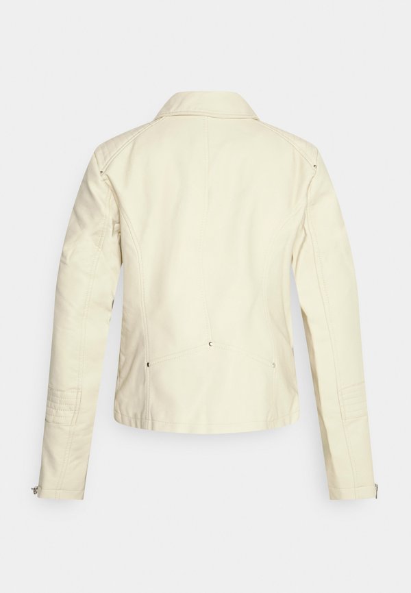 ONLGEMMA BIKER - Faux leather jacket - silver lining3