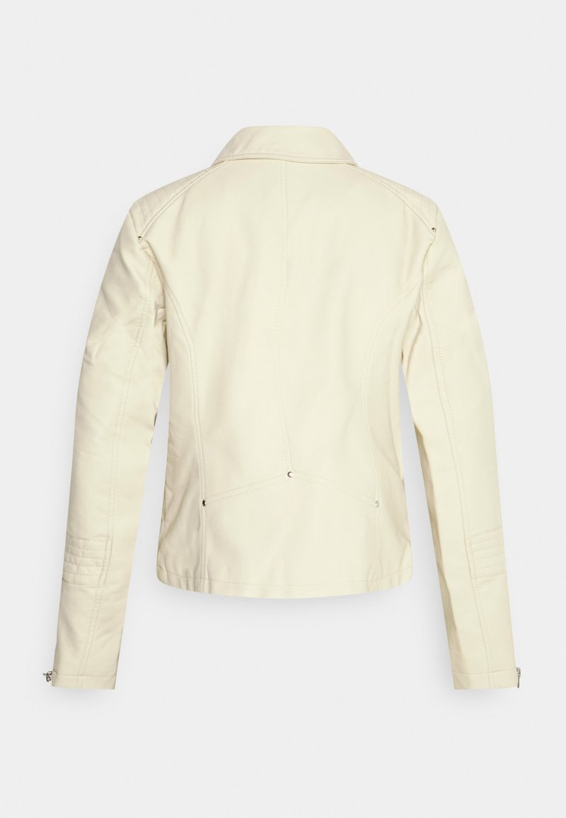 ONLY Petite ONLGEMMA BIKER Faux leather jacket silver lining