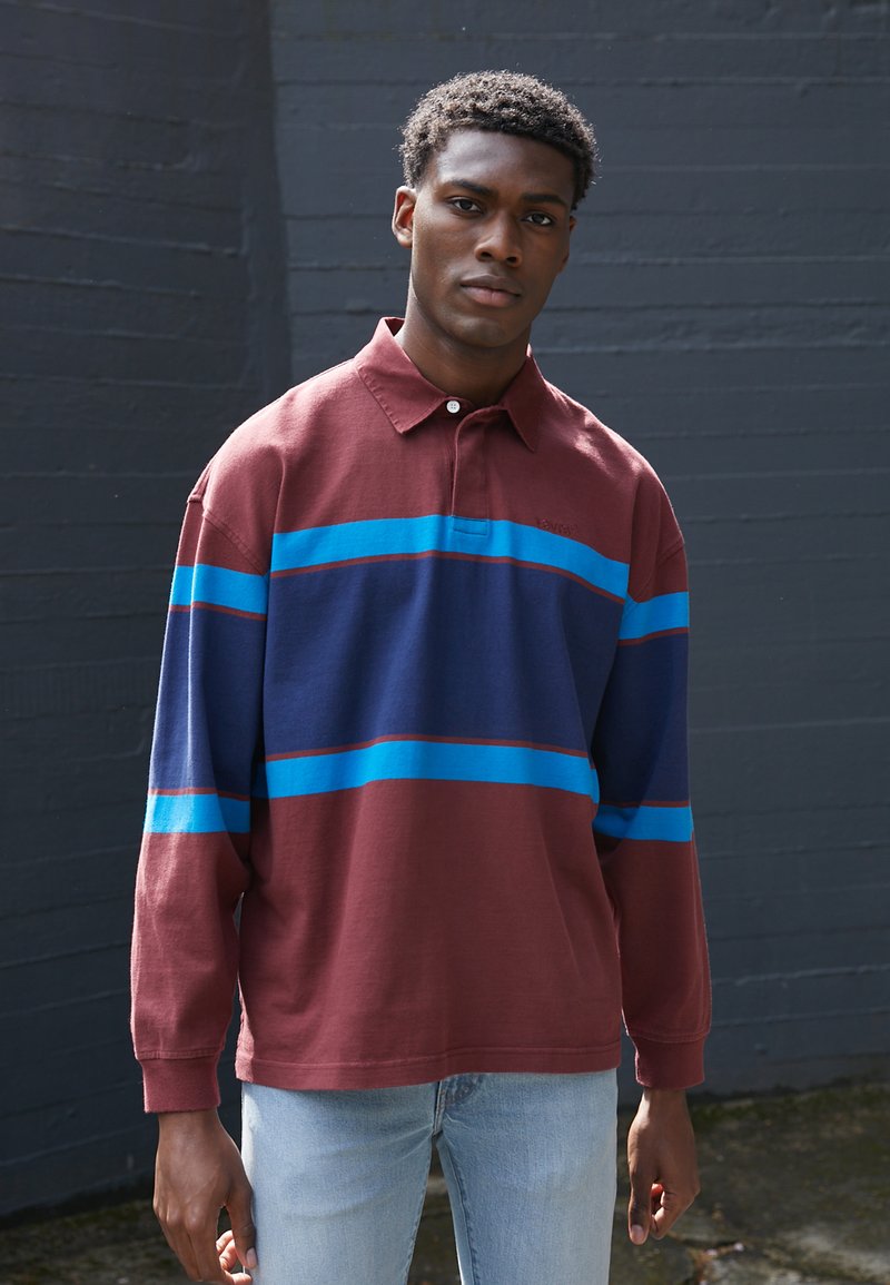 Levi's® STAY LOOSE RUGBY Polo shirt moab port/bordeaux Zalando.co.uk