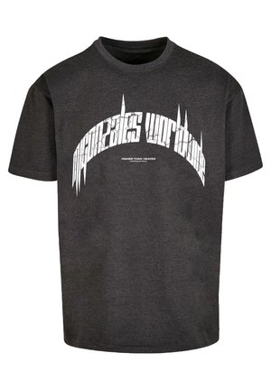 Print T-shirt - charcoal