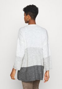 JDY JDYELANORA STRIPE  - Casaco de malha - dark grey melange
