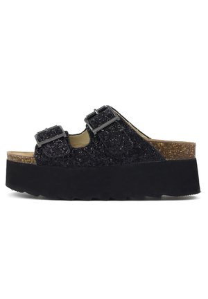 Ciabattine con tacco - black