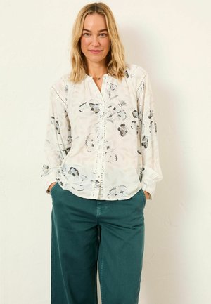 REGULAR FIT - Hemdbluse - ivory ginko leaves