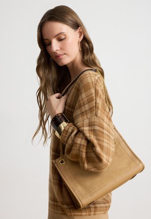 Lauren Ralph Lauren, SUEDE & LEATHER MEDIUM BRADLEY TOTE BAG - Τσάντα χειρός - camel