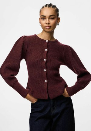 PCANNIE - Strickjacke - tawny port