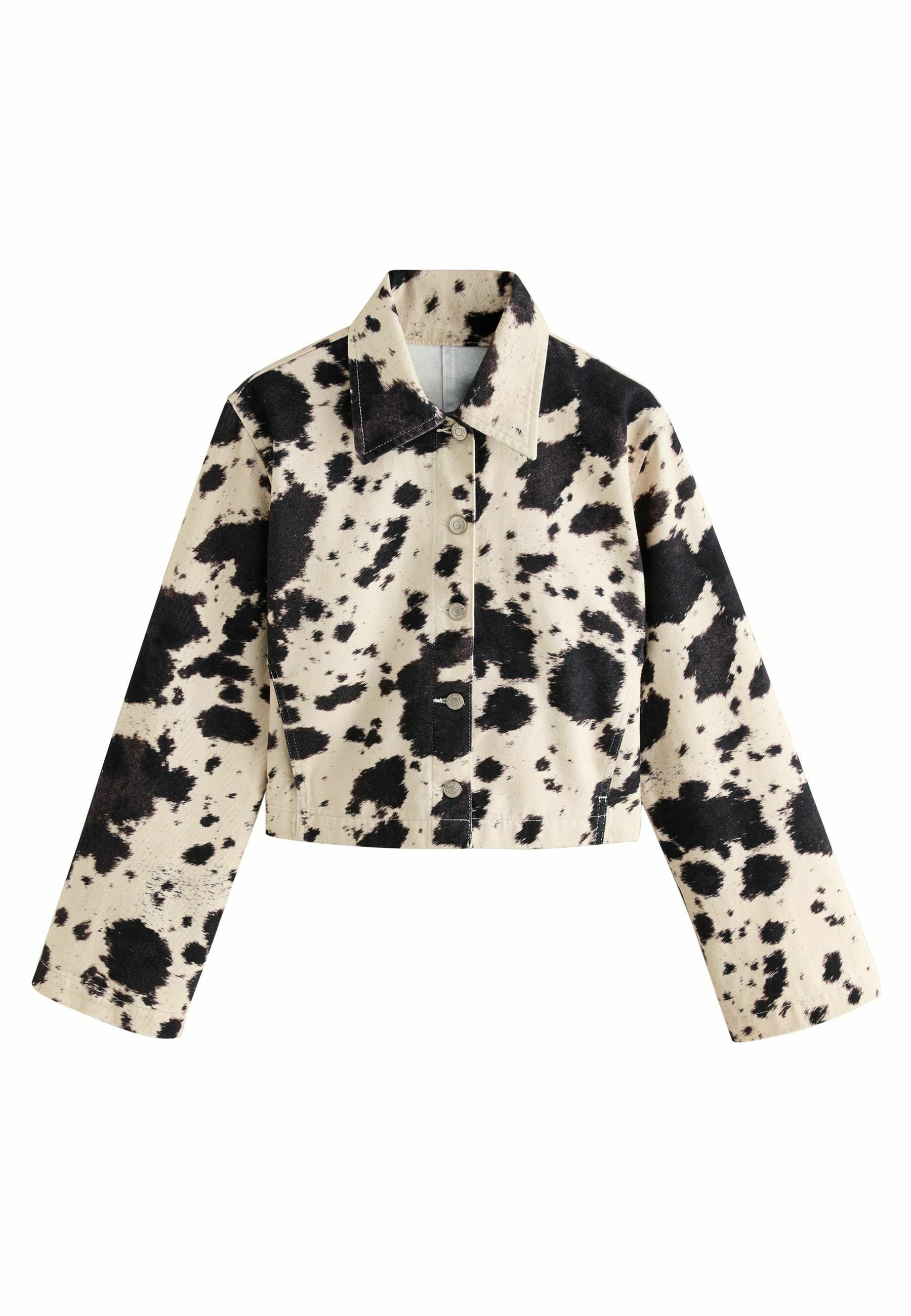 Next REGULAR FIT -CROPPED - Denim jacket - cow print/black