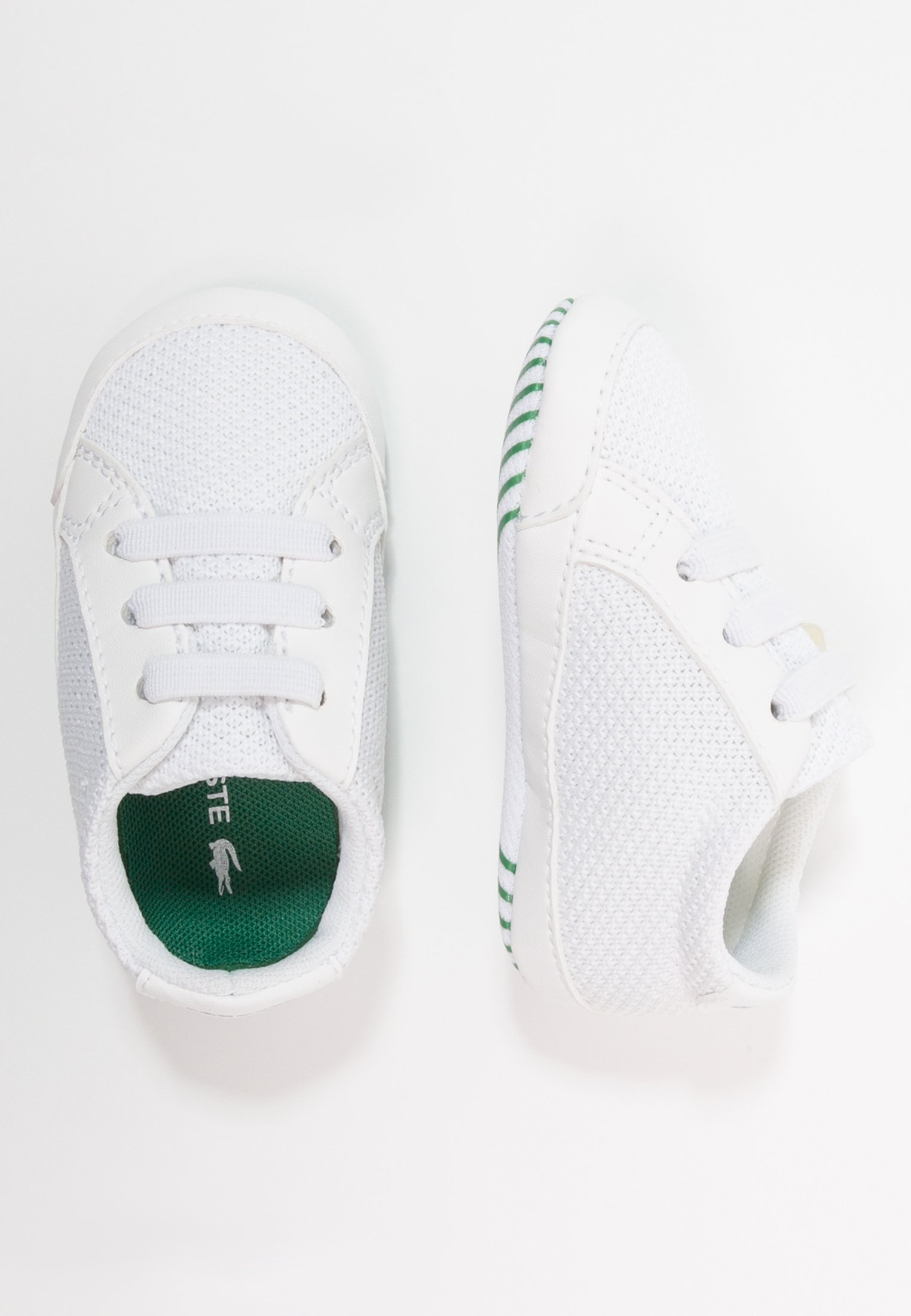 Lacoste L 12 12 Crib Chaussons Pour Bebe White Green Blanc Zalando Fr