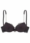 SEXY PEARL - Push-up bra - black/eggplant
