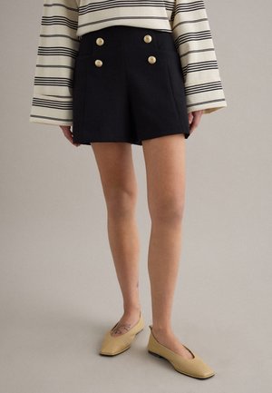 REGULAR FIT WITH HIGH WAIST AND BUTTONS - Shorts - gunmetal