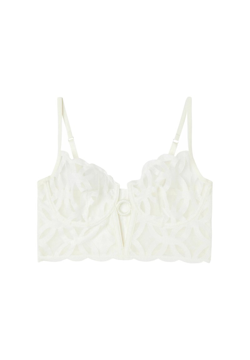 kishidamiki】 tec bra bustier ものたりな (ivory)