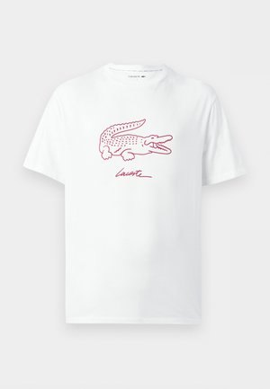 Lacoste, TEE LOUNGEWEAR - Maglia del pigiama - white/bordeaux
