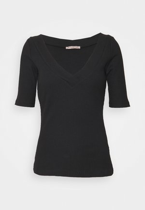 T-shirt med print - black
