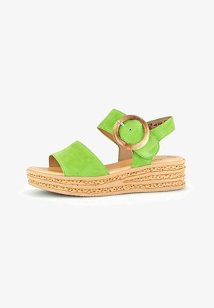 Gabor, Sandales à plateforme - light green