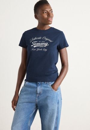ESSENTIAL LOGO TEE - Print T-shirt - dark night navy