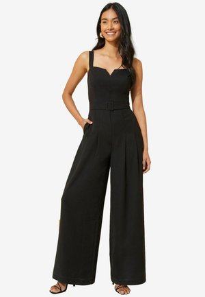 TWILL STRAPPY BELTED WIDE LEG TALL  - Overal - black