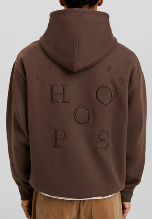 Felpa con cappuccio - brown