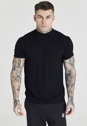 SIKSILK FOUNDATION HIGH NECK TEE - T-shirt - bas - black