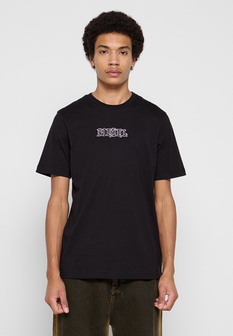 Diesel T-shirt print zwart