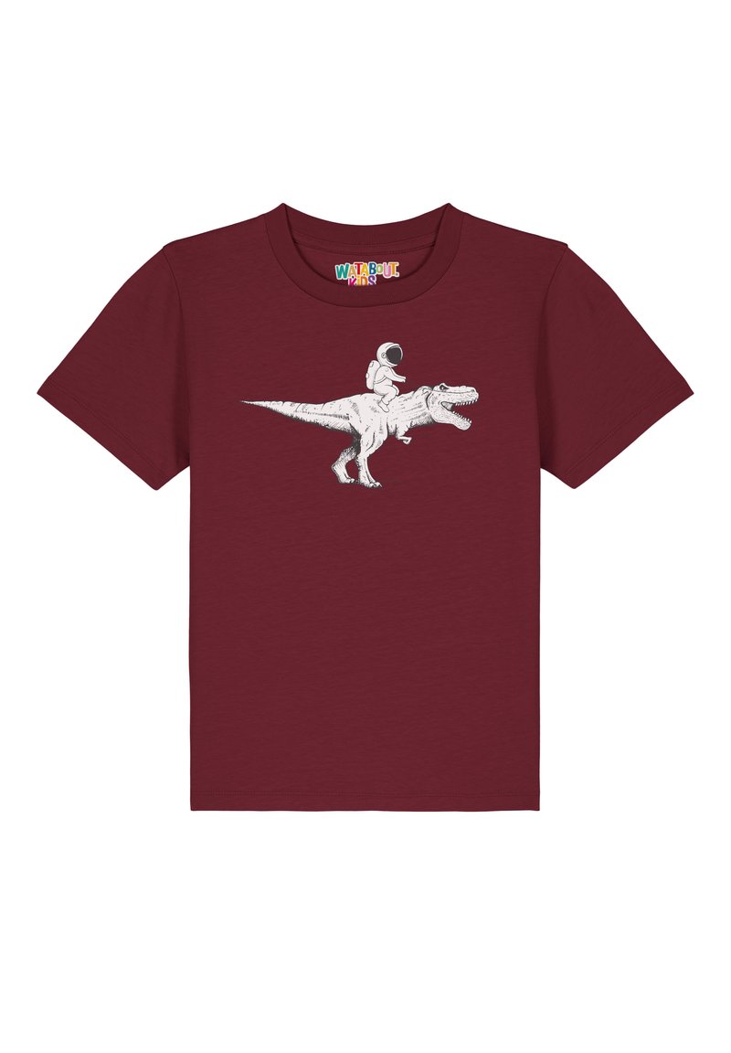 watapparel ASTRONAUT - T-shirt imprimé - burgundy