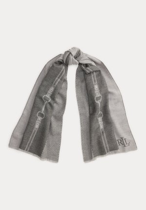 Lauren Ralph Lauren, BELTING-MOTIF JACQUARD WRAP SCARF - Bufanda - charcoal/grey