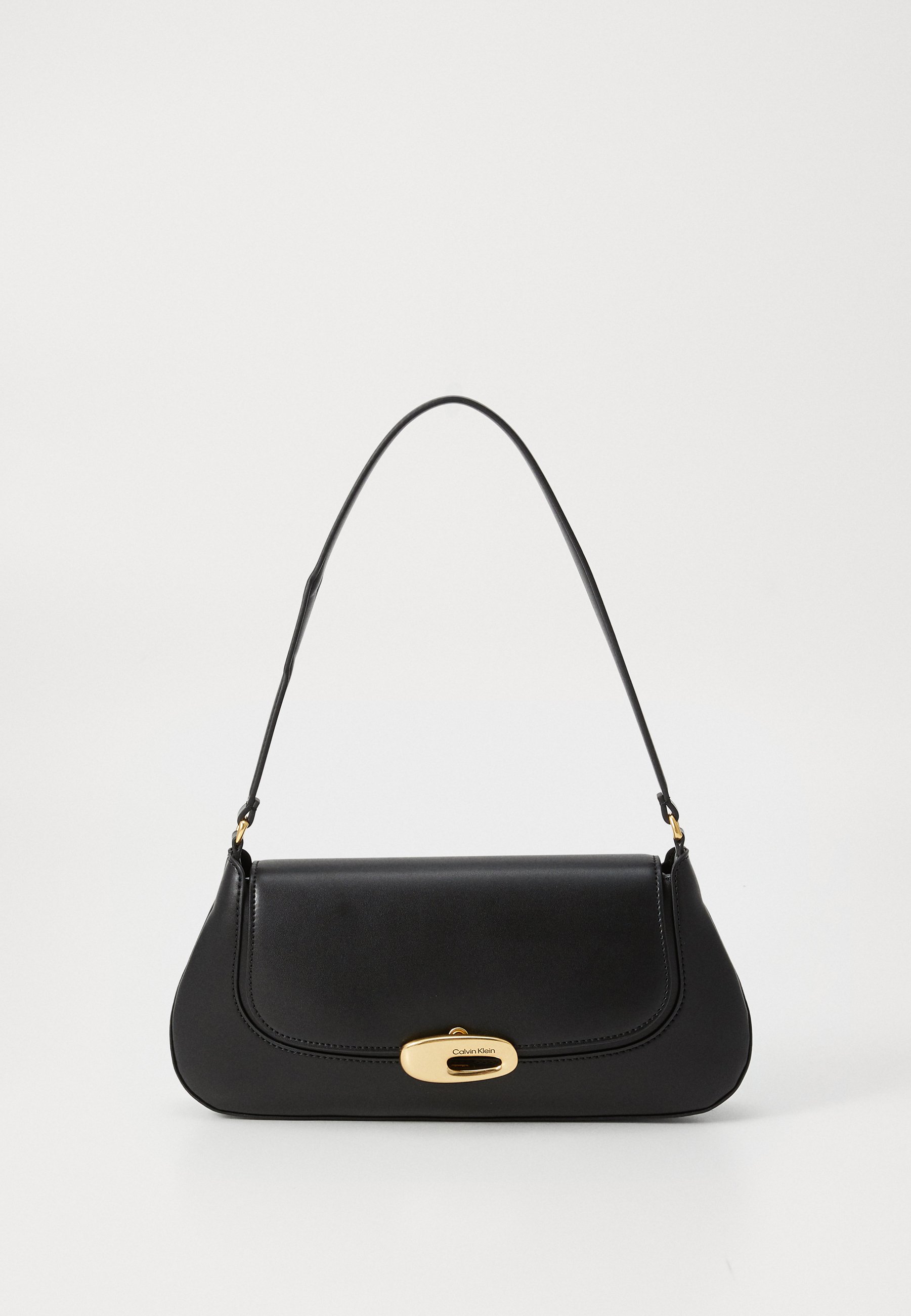 Calvin Klein Black and Gold Satchel Calvin Klein Black Satchel Handbag | eBay main image 3