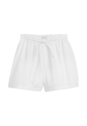 TOM TAILOR TOM TAILOR HOSEN & CHINO SHORTS MIT LOCHSTICKEREI - Shorts - white