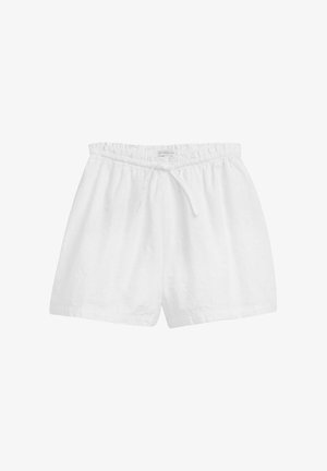 TOM TAILOR TOM TAILOR HOSEN & CHINO SHORTS MIT LOCHSTICKEREI - Shorts - white