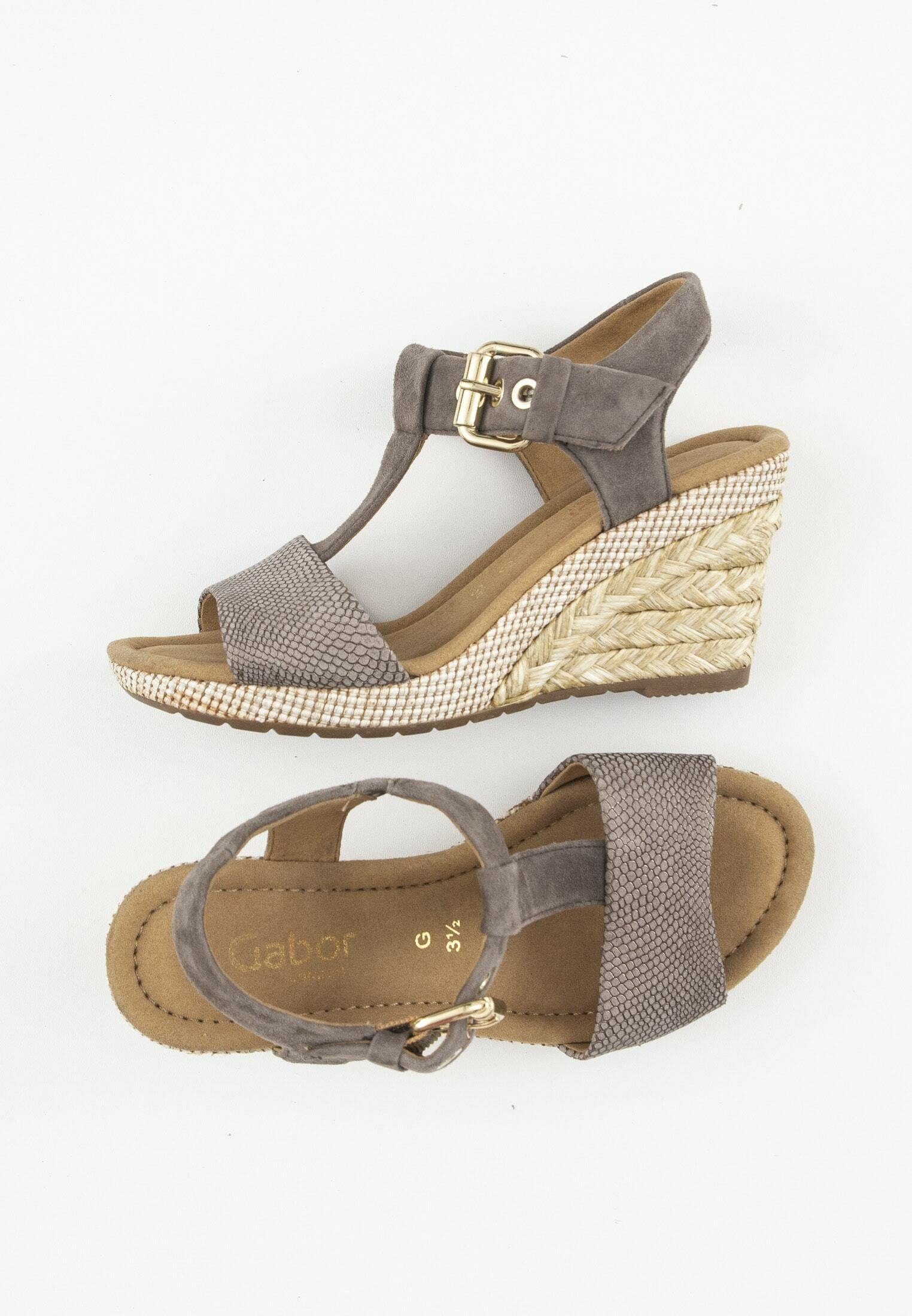 Gabor Sandalen met sleehak - brown/Bruin - Zalando.nl