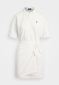 COTTON POLO WRAP DRESS - Kreklkleita - white