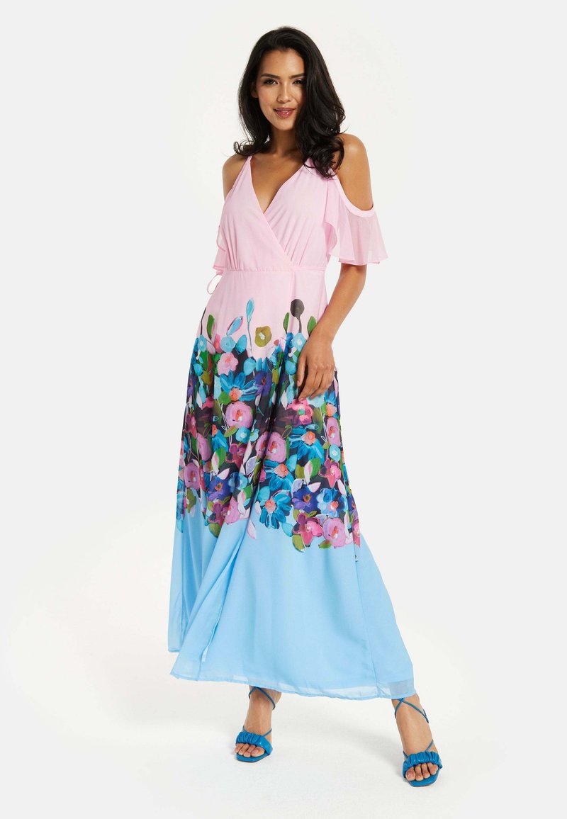 Liquorish FLORAL WITH FRILL DETAILS - Maxi dress - multi coloured