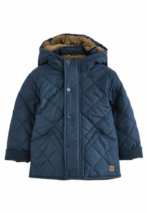 QUILTED BORG LINED JACKET - Žieminis paltas - navy blue