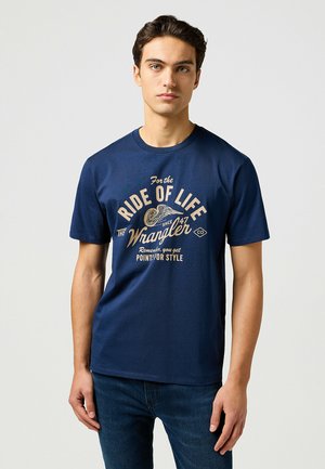 SHORT SLEEVE AMERICANA - REGULAR FIT - Print T-shirt - blue