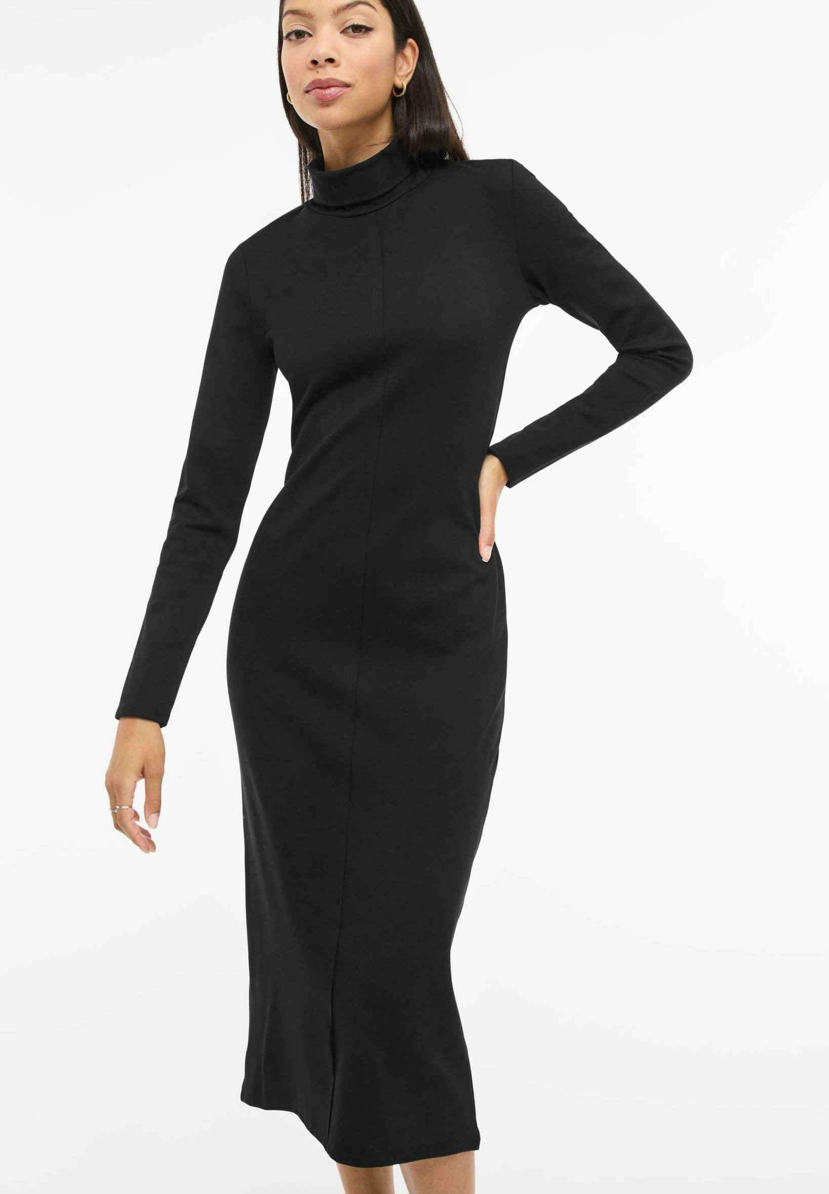 VILA Midi VIEDITH Long sleeved - Shift dress - black - Zalando.ie