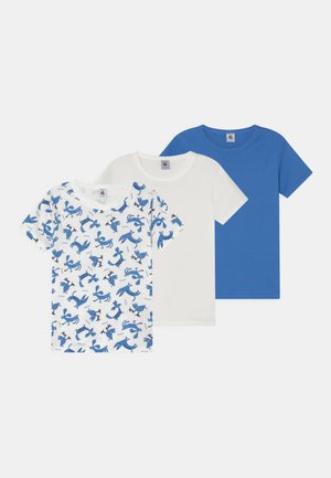 TEE 3 PACK - Camiseta estampada - white/blue