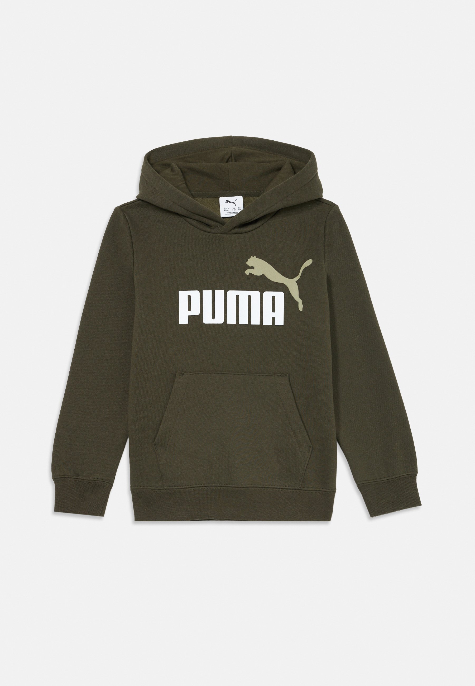 Puma LOGO HOODIE UNISEX Sweatshirt dark olive/olive Zalando